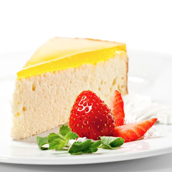 Sobremesa - Cheesecake de laranja — Fotografia de Stock