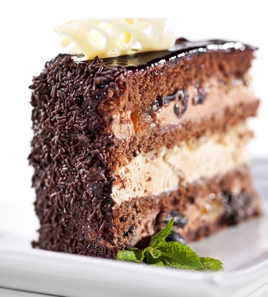 Tatlı - çikolata layer cake — Stok fotoğraf