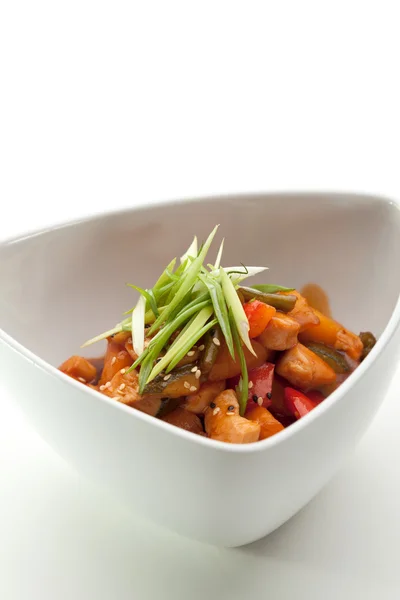 Китайская кухня - Курица вкусная тыква и овощи — стоковое фото