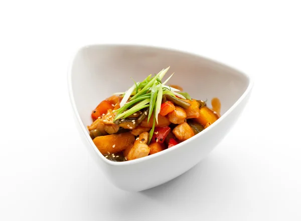 Китайская кухня - Курица вкусная тыква и овощи — стоковое фото