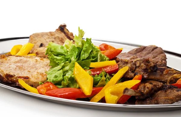 바베 큐 고기 접시 — 스톡 사진
