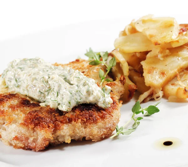 Fläsk schnitzel — Stockfoto