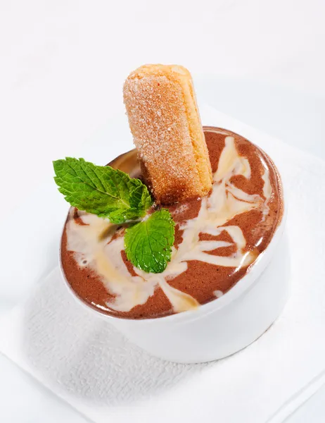 Dessert - Choklad mousse — Stockfoto