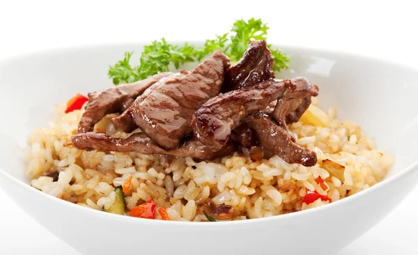 Rice with Beef — Stock Photo, Image