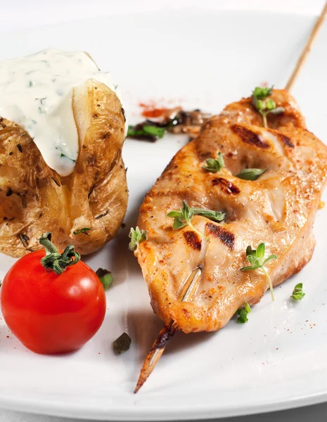 Chicken Breasts Shish Kebab — Stock Photo, Image