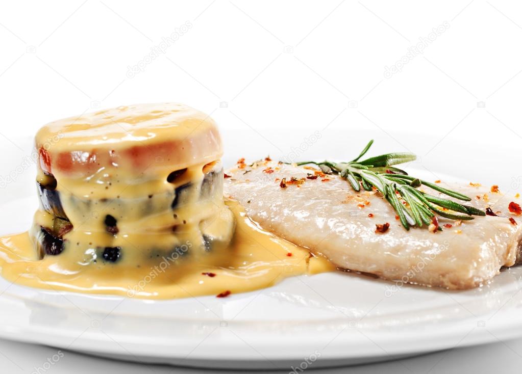 Hot Fish Dishes Sole with Zucchini Stock Photo by ©ryzhkov86 23490703