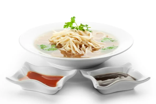 Soep met rijst noodle — Stockfoto