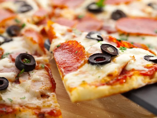 Salami de pizza — Foto de Stock