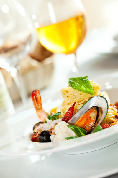 Seafood Spaghetti — Stock Photo, Image