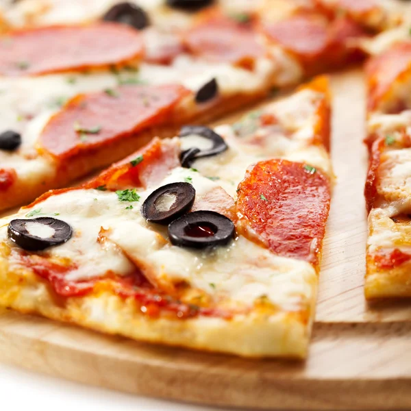 Salame de pizza — Fotografia de Stock