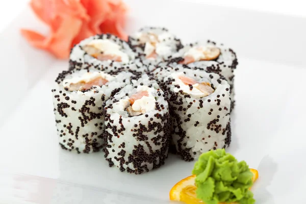 Salmão e enguia fumada Maki Sushi — Fotografia de Stock