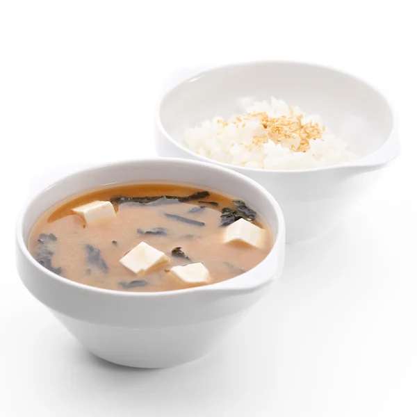 Ιαπωνική κουζίνα - σούπα miso — Φωτογραφία Αρχείου