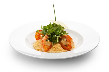 Deniz ürünleri risotto