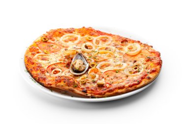 Deniz ürünleri pizza