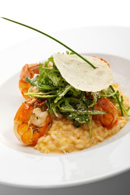 Deniz ürünleri risotto