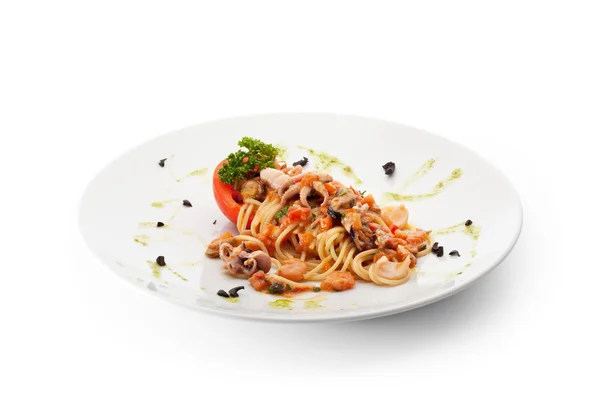 Seafood Spaghetti — Stock Photo, Image