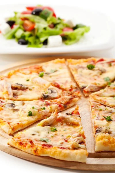 Obiad pizza — Zdjęcie stockowe