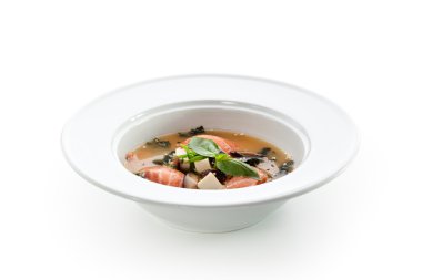 Somon miso çorbası