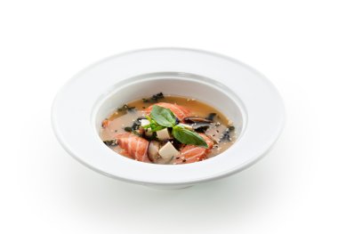 Somon miso çorbası