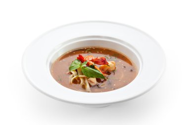 Deniz mahsulleri çorbası