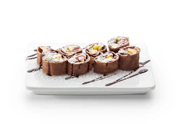 Rollo de sushi de chocolate —  Fotos de Stock