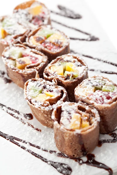 Chocolate Sushi Roll — Stock Photo, Image