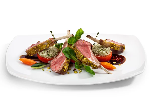 Lamb chops en groenten — Stockfoto