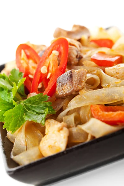 Fideos con pollo — Foto de Stock