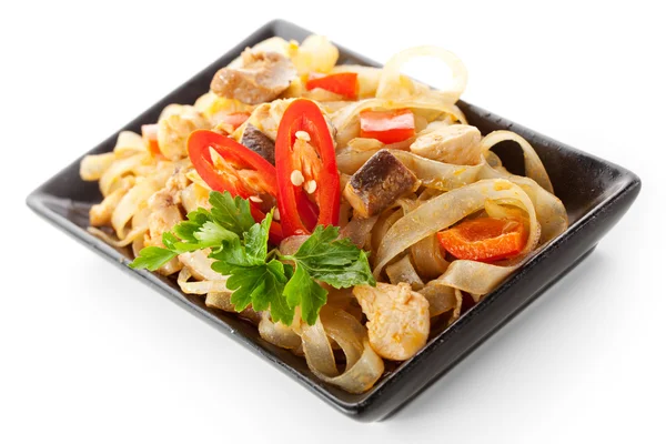 Fideos con pollo — Foto de Stock