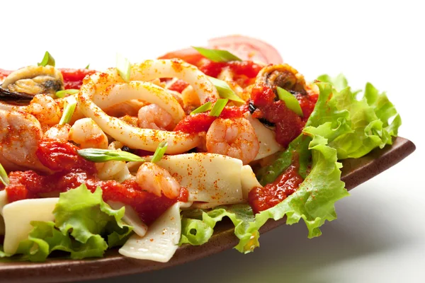 Noodles with Seafood — Stock Photo, Image