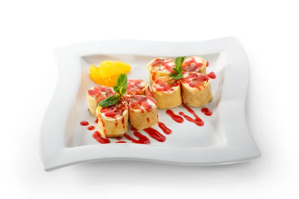 Sweet Fruit Sushi Roll — Stock Photo, Image