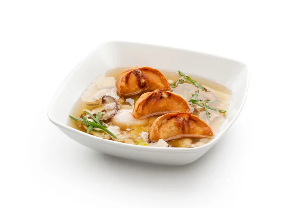 Suppe mit Knödeln — Stockfoto