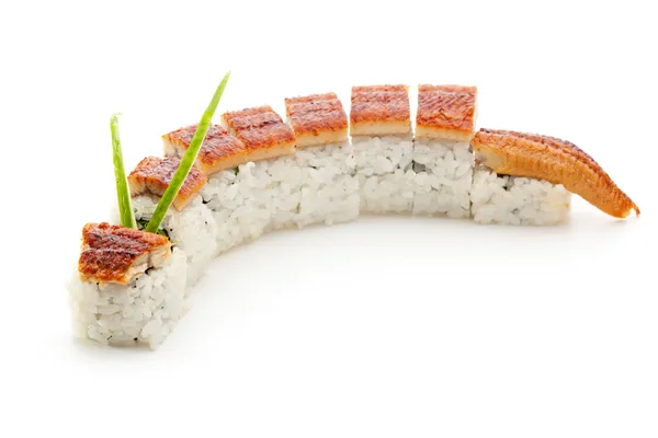 Füme yılan balığı maki sushi — Stok fotoğraf
