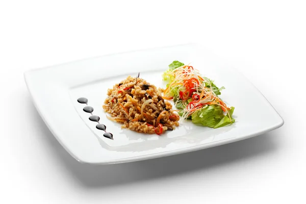 Veganské smažená rýže — Stock fotografie