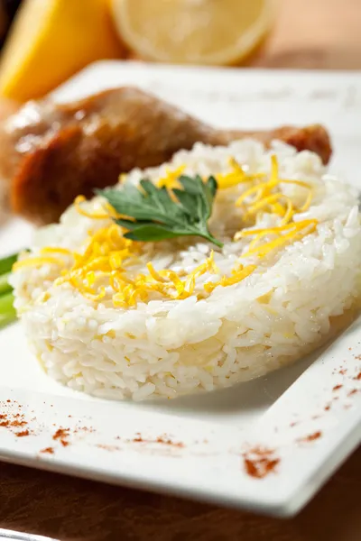 Rice with Chicken Royalty Free Stock Images