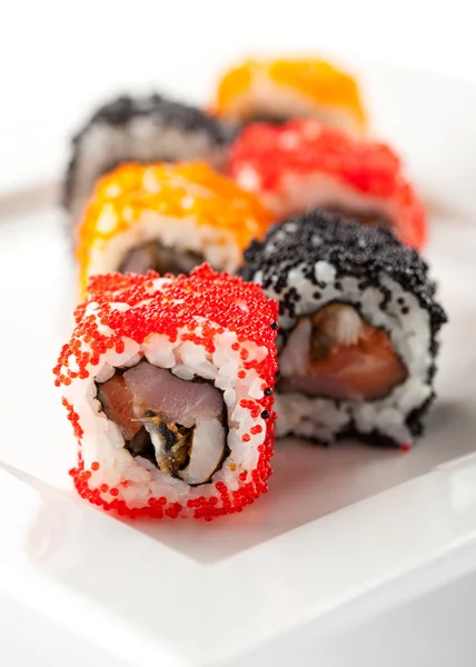 Dania kuchni japońskiej - sushi — Zdjęcie stockowe