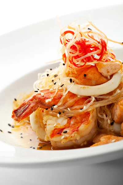 Seafood Noodles — Stock Photo, Image