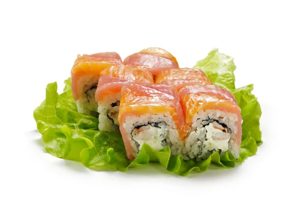 Salmon and Tuna Roll — Stock Photo, Image