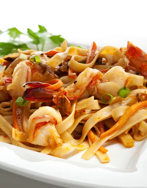 Noodles with Shrimp — Stock Photo, Image