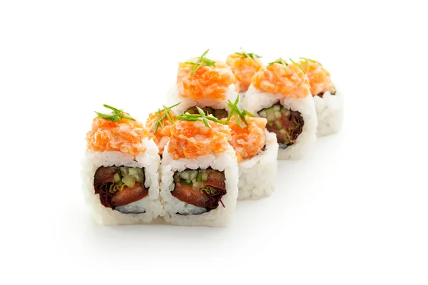 Japanese Cuisine - Sushi Roll — Stock Photo, Image