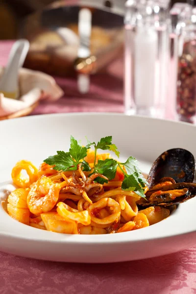 Seafood Spaghetti — Stock Photo, Image