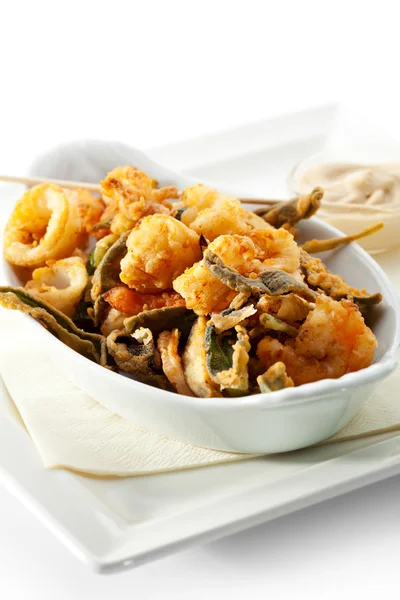 Frutti di mare fritti — Foto Stock