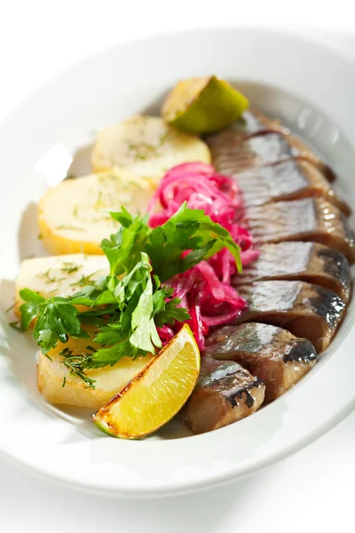 冷たい魚料理 - 魚のポテト — ストック写真