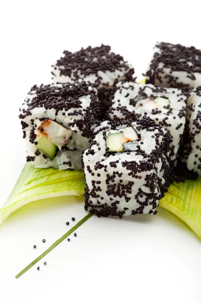 Salmone e sushi affumicato di anguilla Maki — Foto Stock