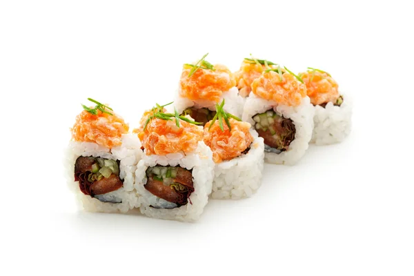 Japanese Cuisine - Sushi Roll — Stock Photo, Image