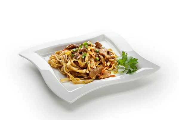 Noodles with Beef — Stock Photo, Image