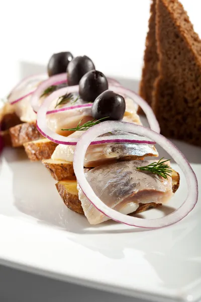 Dania z ryb zimnej - ryby z ziemniaków — Zdjęcie stockowe