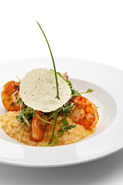 Deniz ürünleri risotto