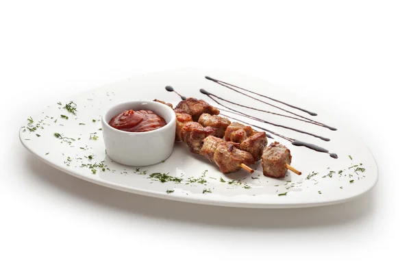 Skewered mięsa — Zdjęcie stockowe