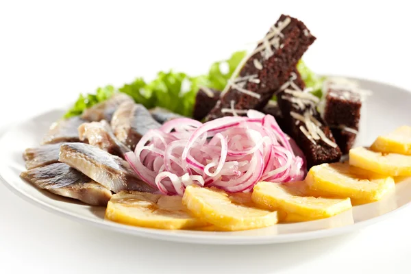 Herring with Potato — Stock Photo, Image